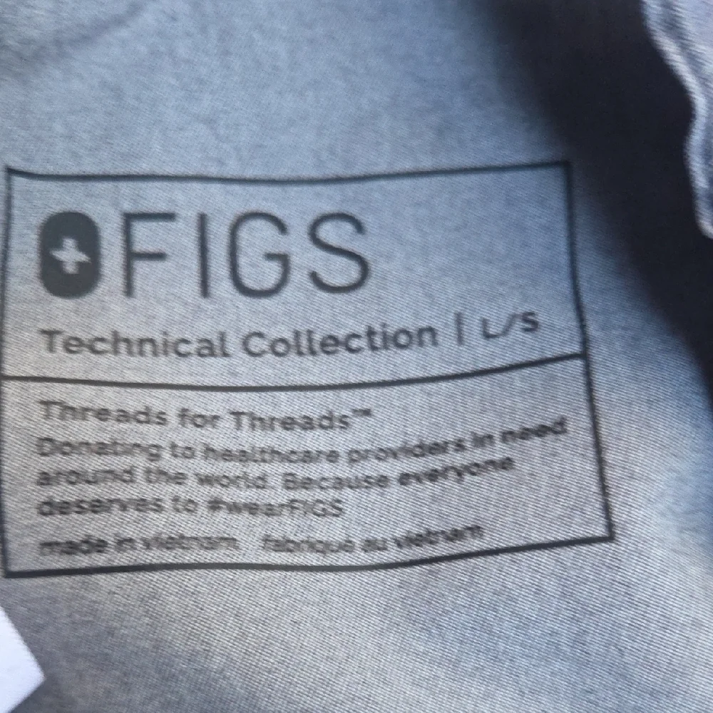 Figs Gray Joggers with Green Drawstring